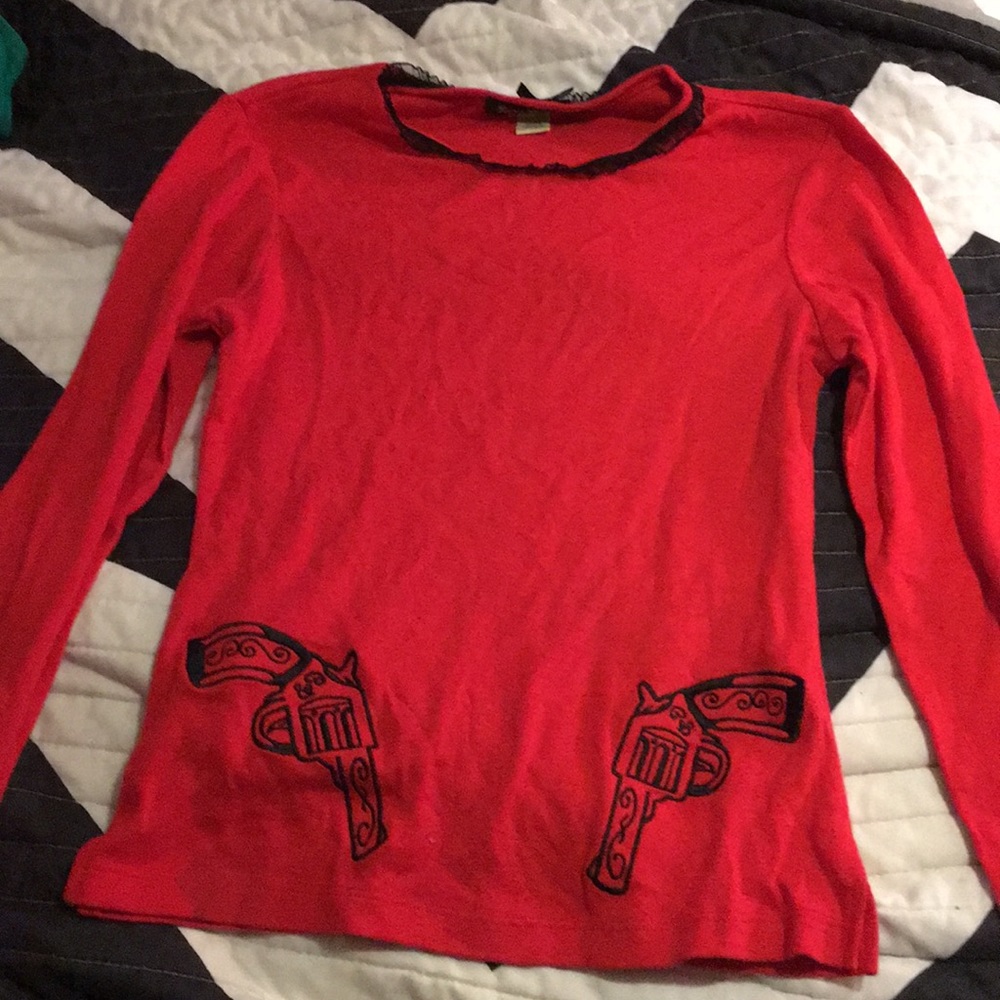 Rockabilly pistol blouse